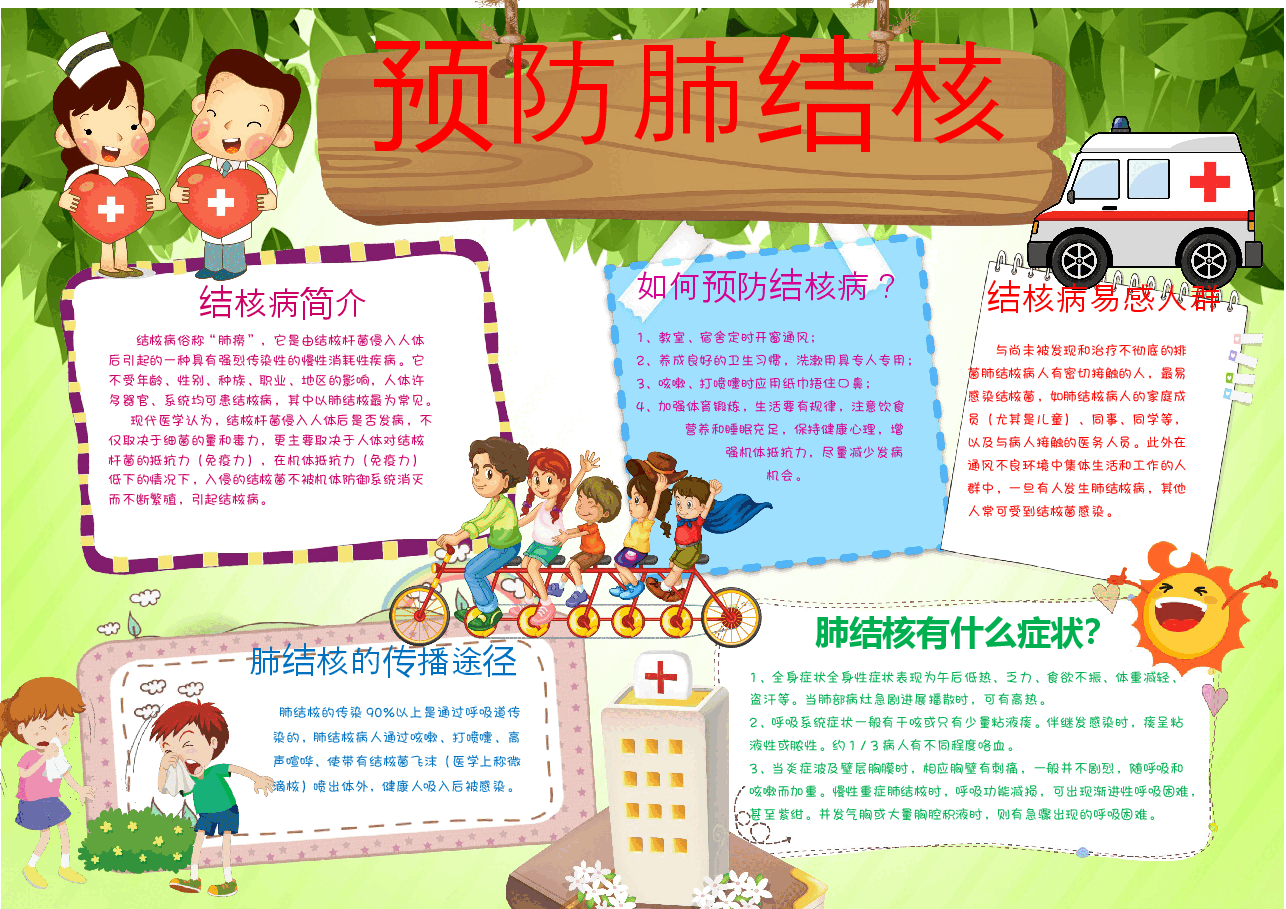 防治肺结核小报 (4).docx，第1页预览