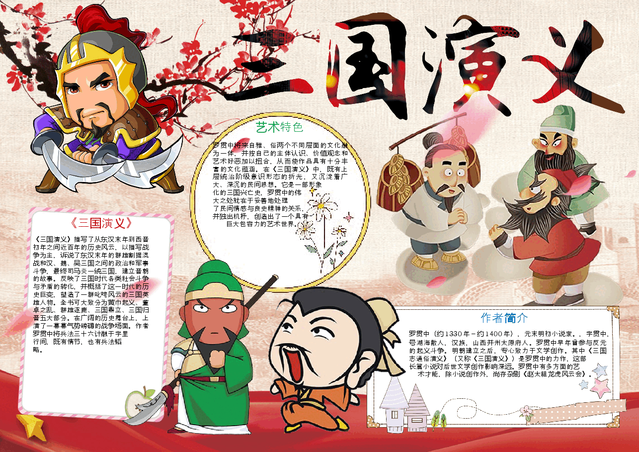 三国演义小报模板.docx,第1页预览