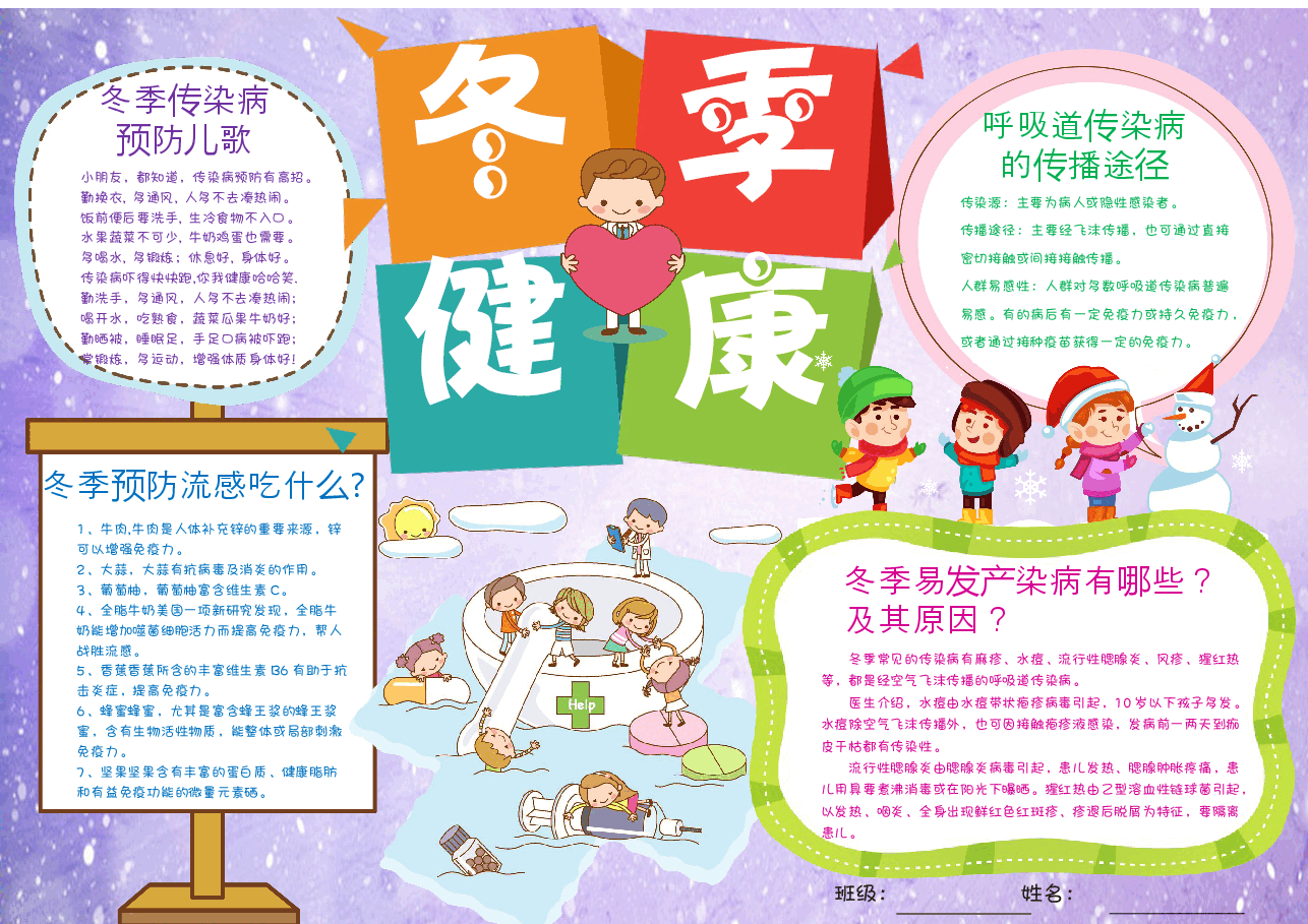 冬季健康小报.docx,第1页预览