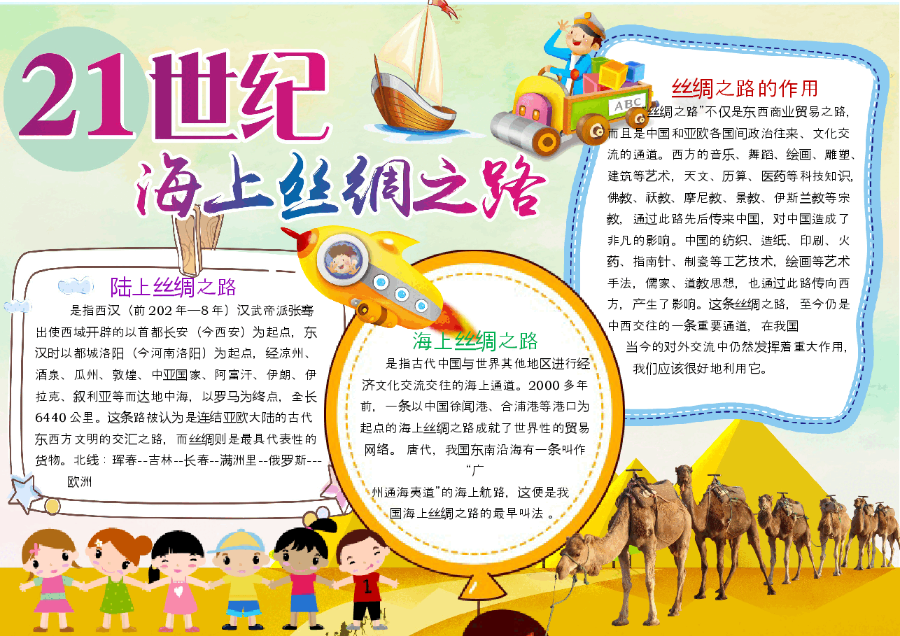 一带一路文化丝绸之路手抄报 (6).docx,第1页预览