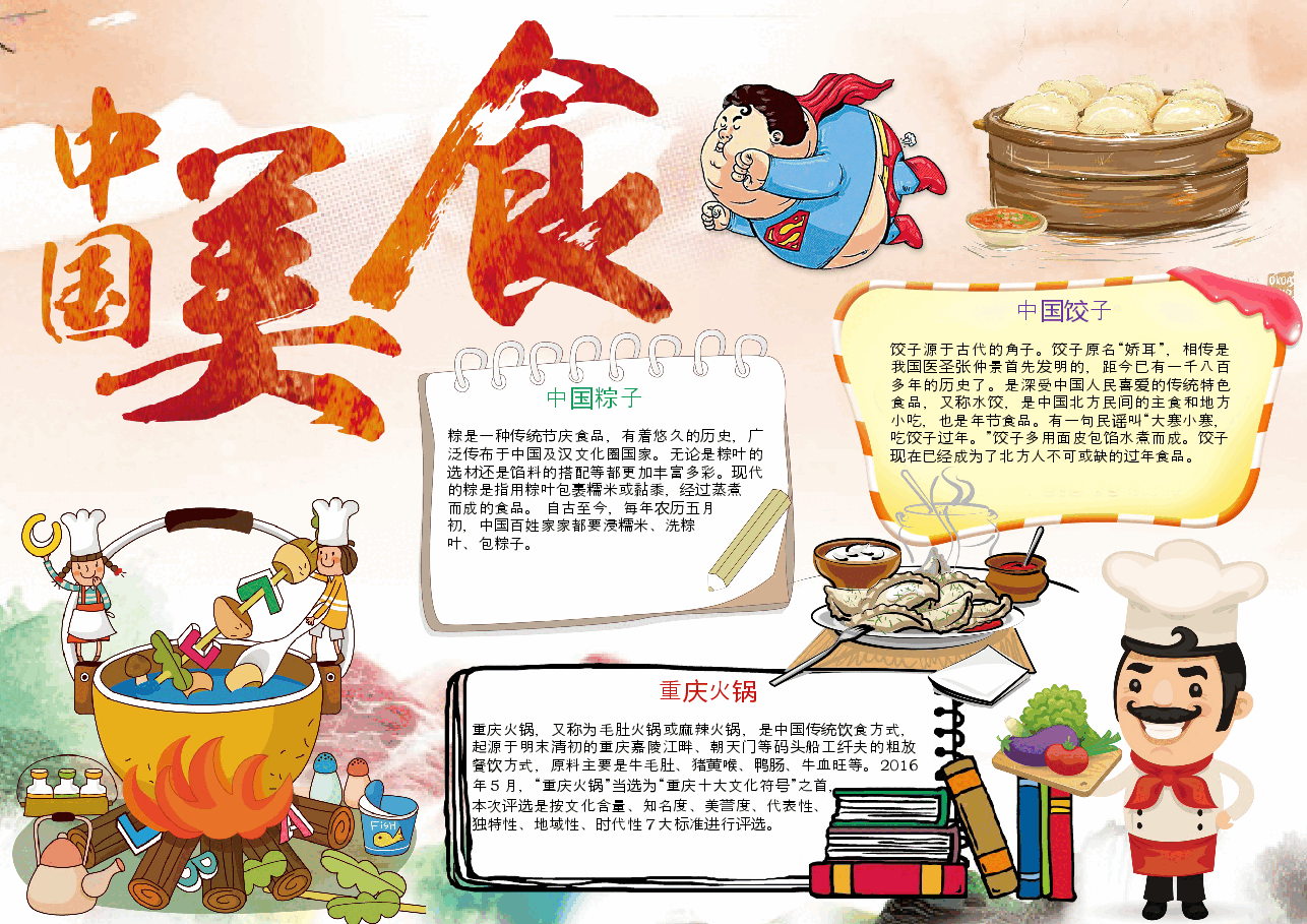 美食小报7.docx，第1页预览