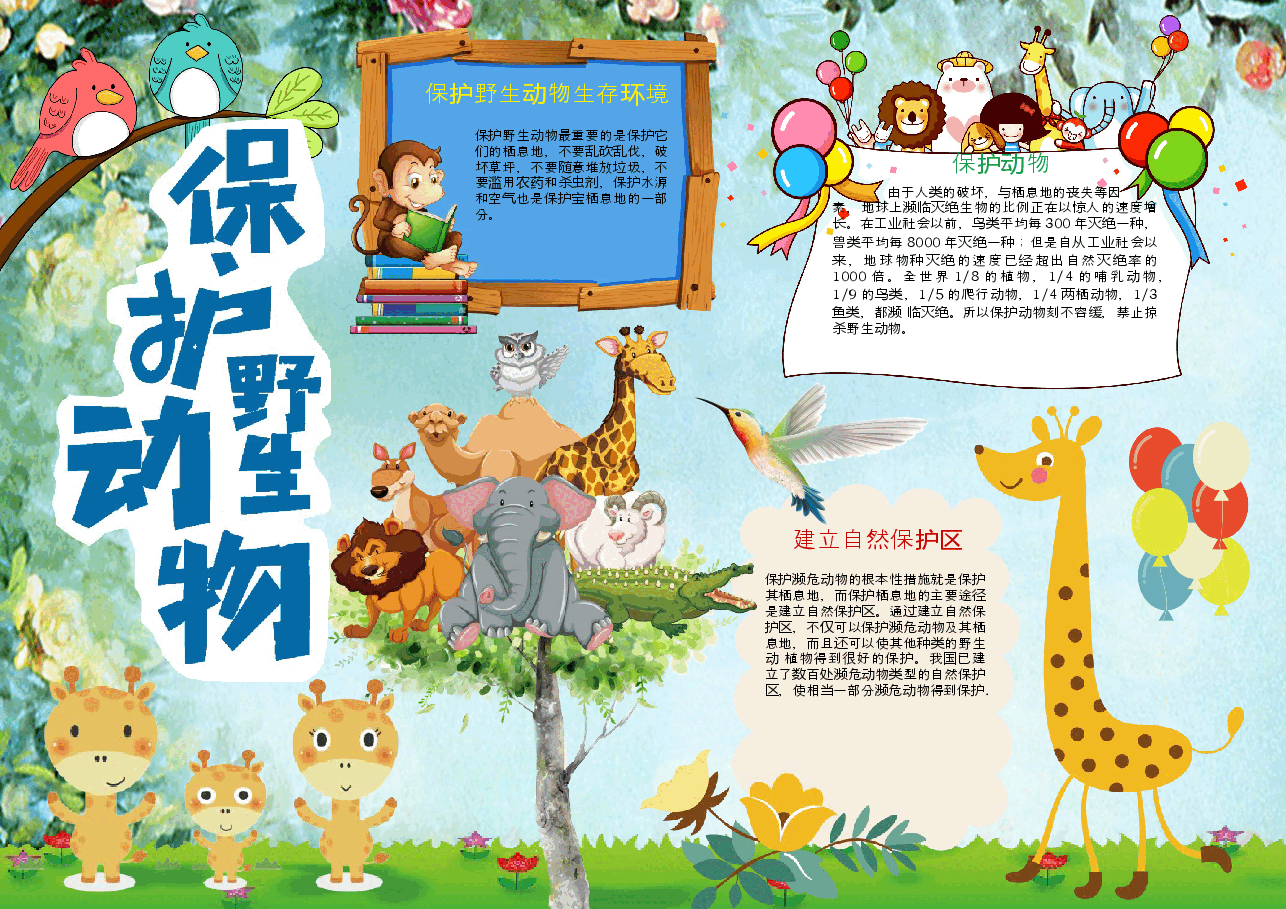 爱护动物手抄报 (11).docx,第1页预览
