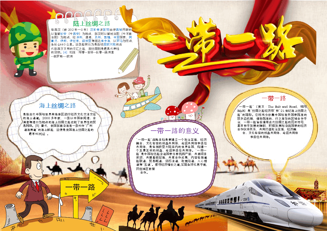 一带一路文化丝绸之路手抄报 (1).docx,第1页预览