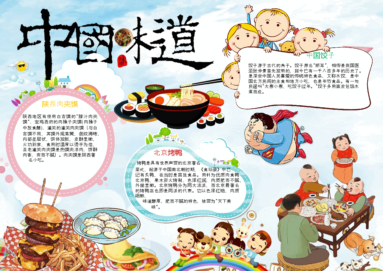 美食小报1.docx，第1页预览