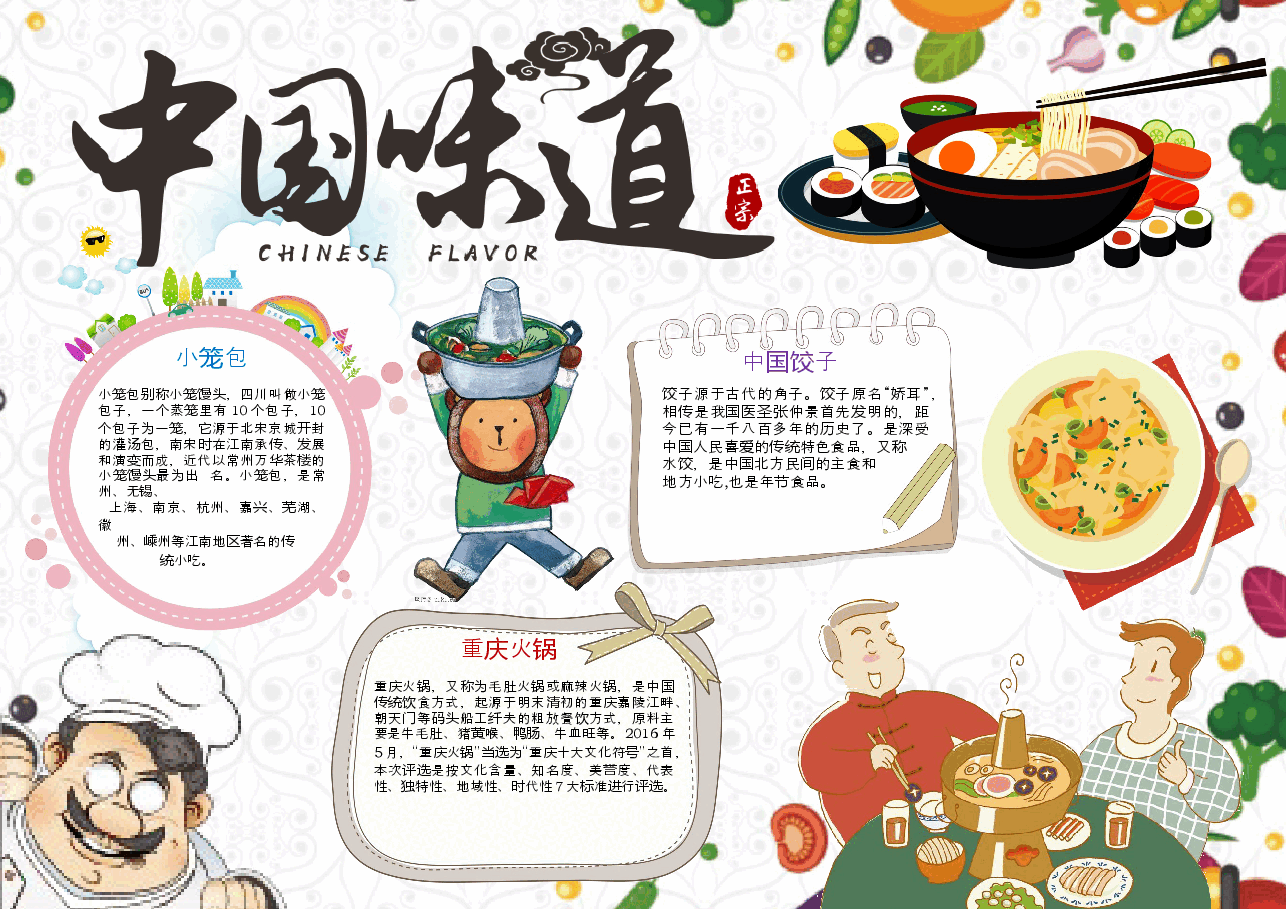 美食小报8.docx，第1页预览