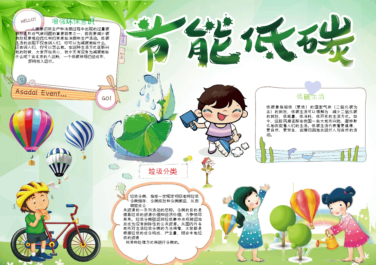 节能低碳小报.docx,第1页预览