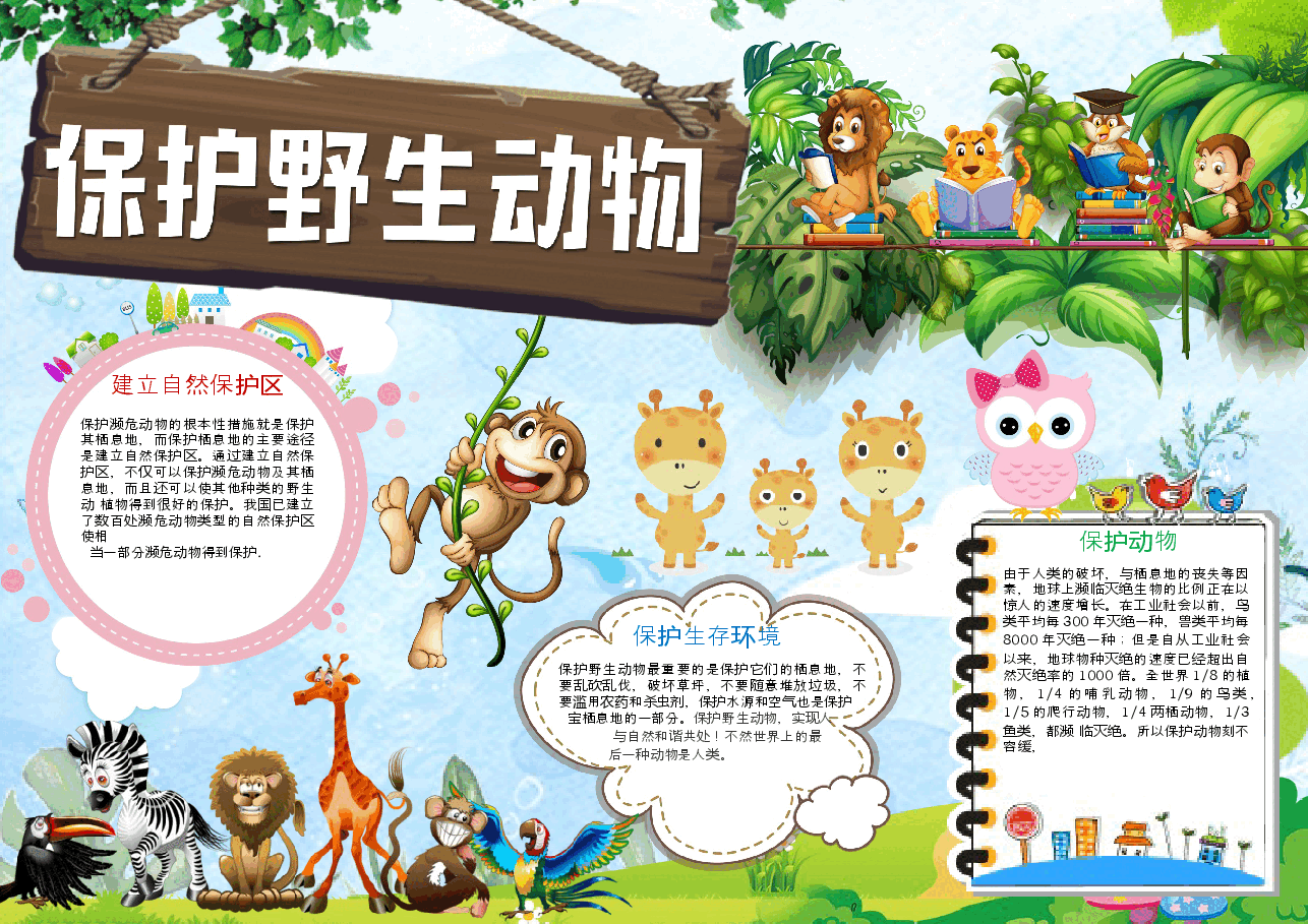 爱护动物手抄报 (8).docx,第1页预览
