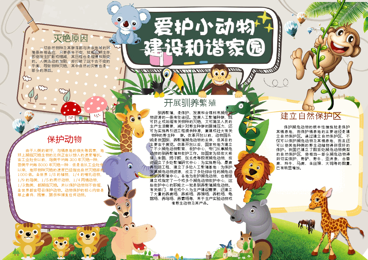 爱护动物手抄报 (5).docx,第1页预览