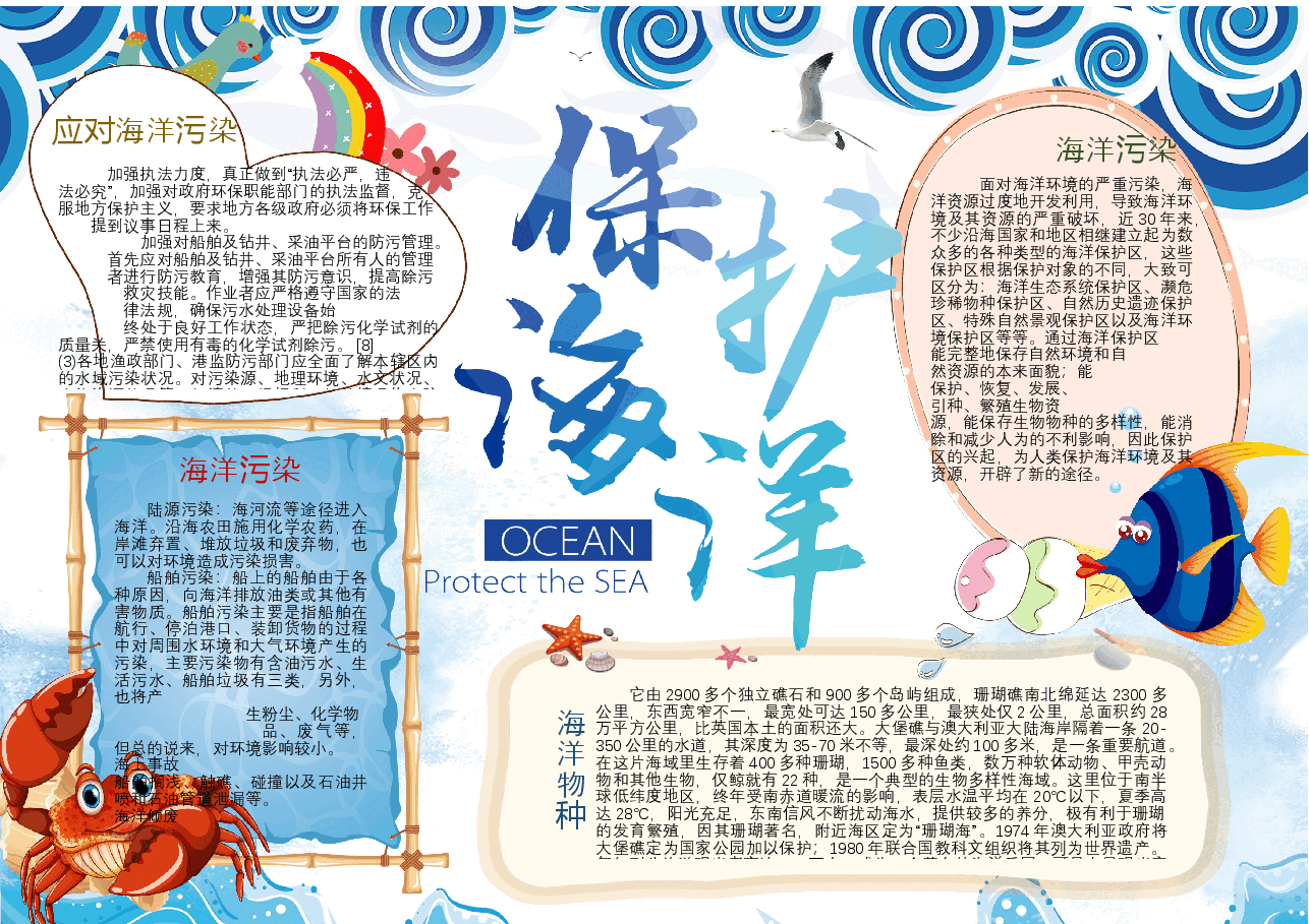 保护海洋手抄报.docx,第1页预览