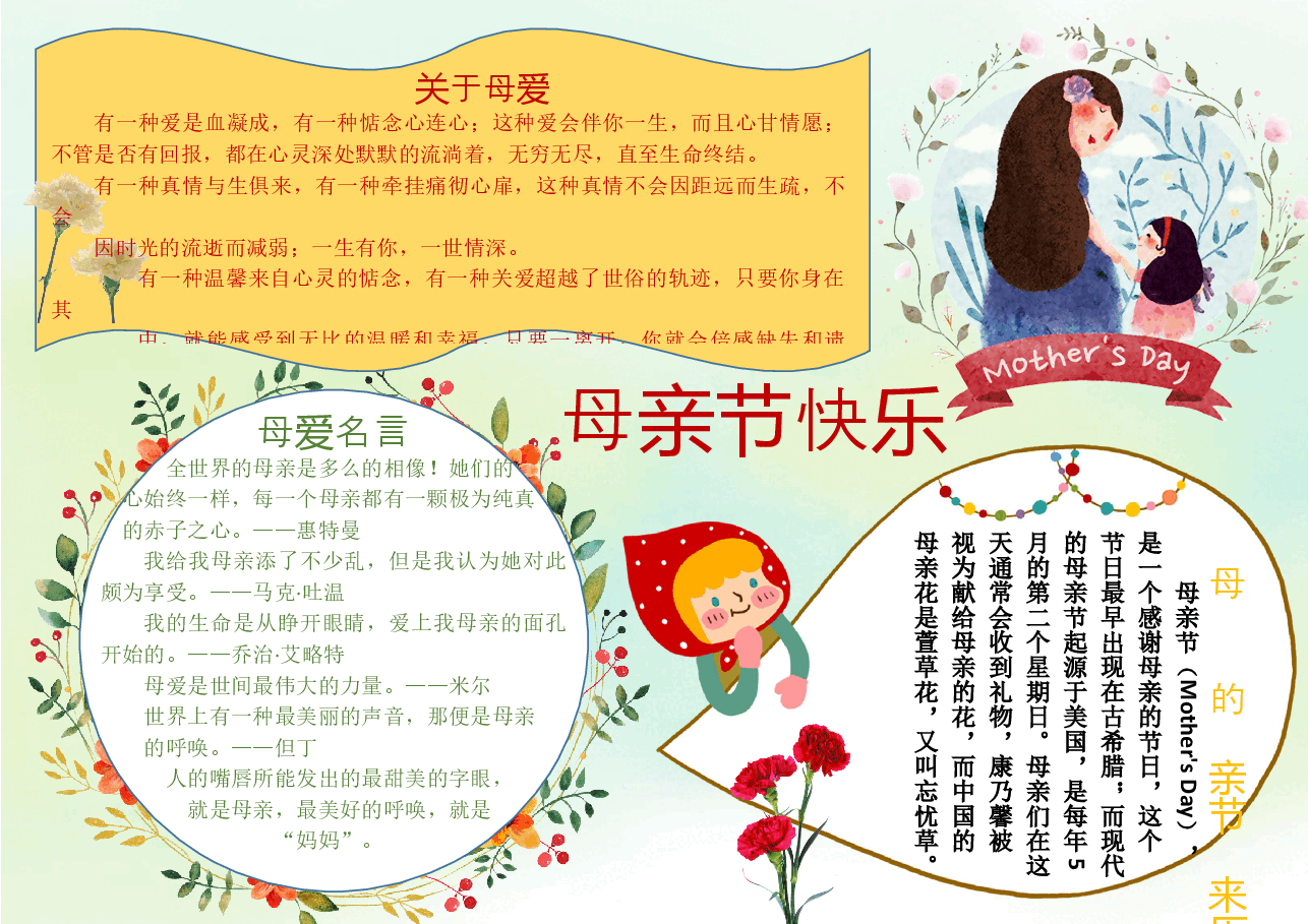 母亲节小报 (4).docx,第1页预览