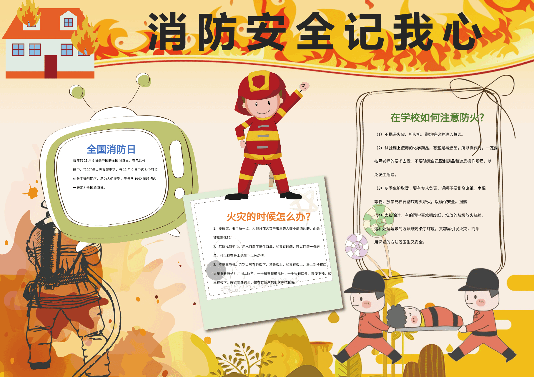 消防安全手抄报.docx,第1页预览
