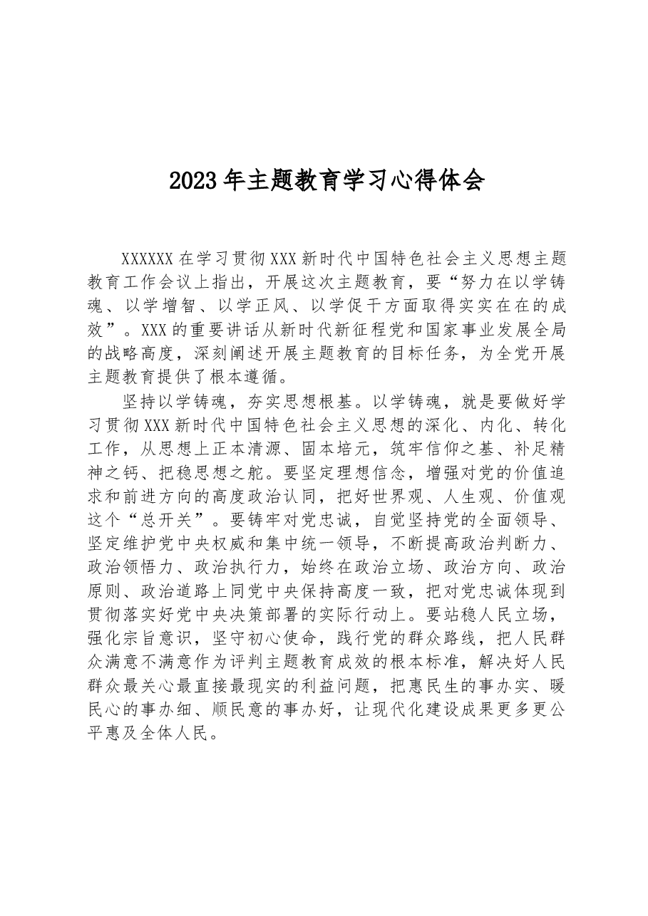 2023年主题教育学习心得体会.docx,第1页预览