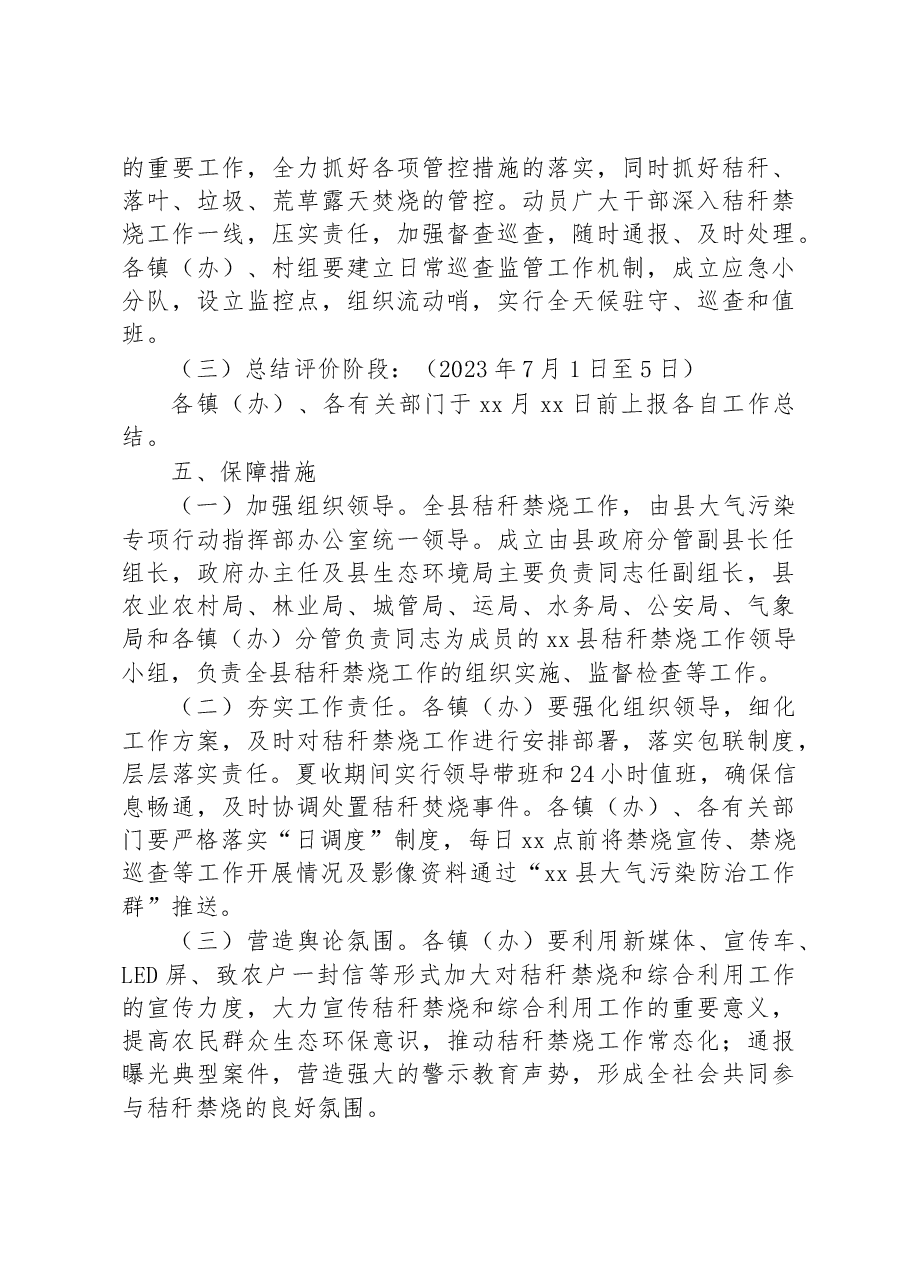 县2023年夏季秸秆禁烧工作方案.docx,第3页预览