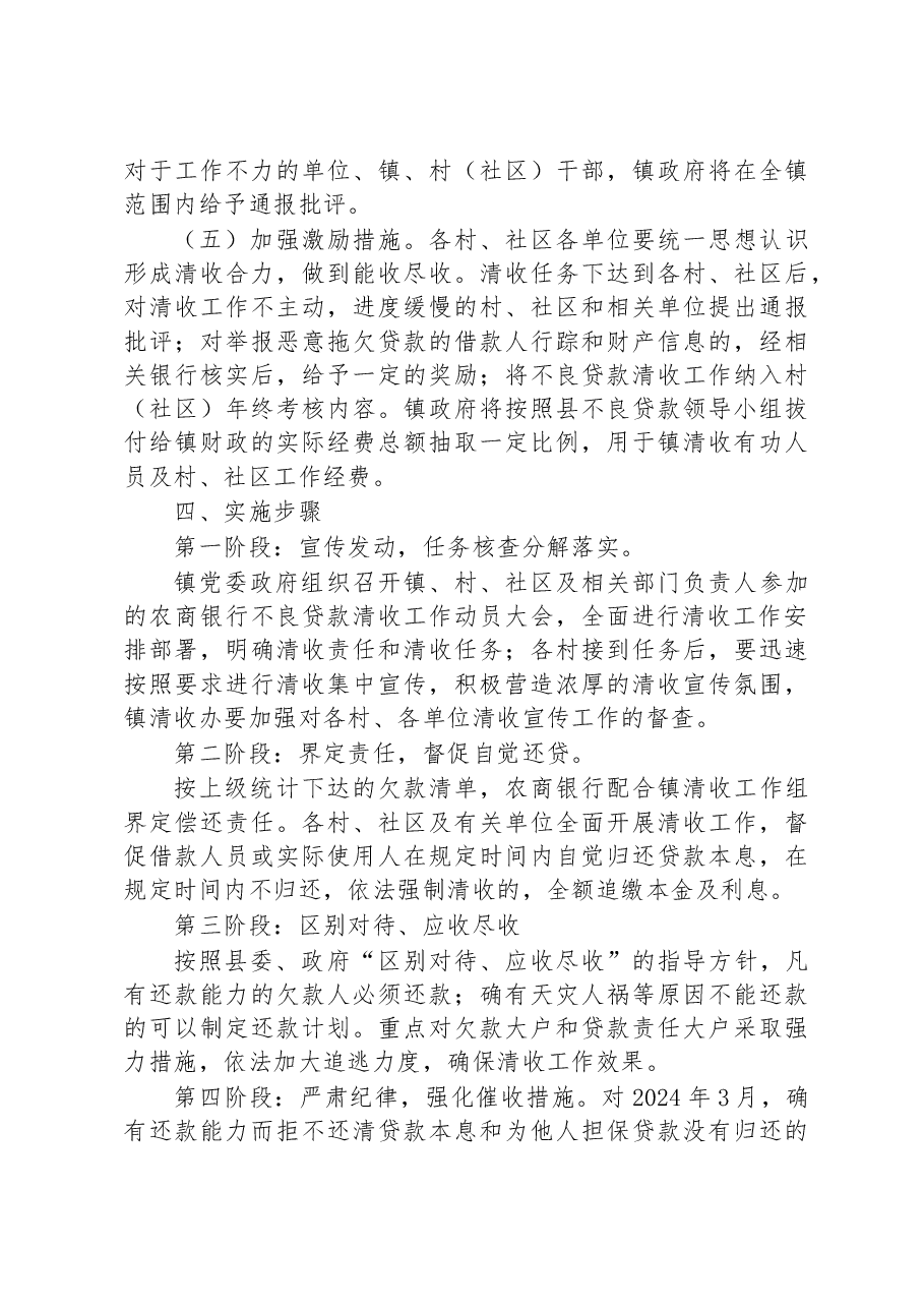 XX镇2023年不良贷款清收工作方案.docx,第3页预览