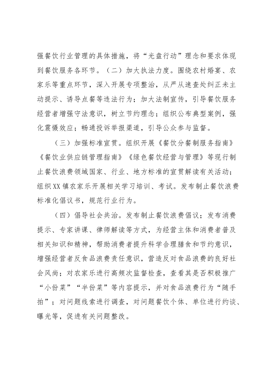 XX镇制止餐饮浪费专项行动实施方案.docx,第3页预览