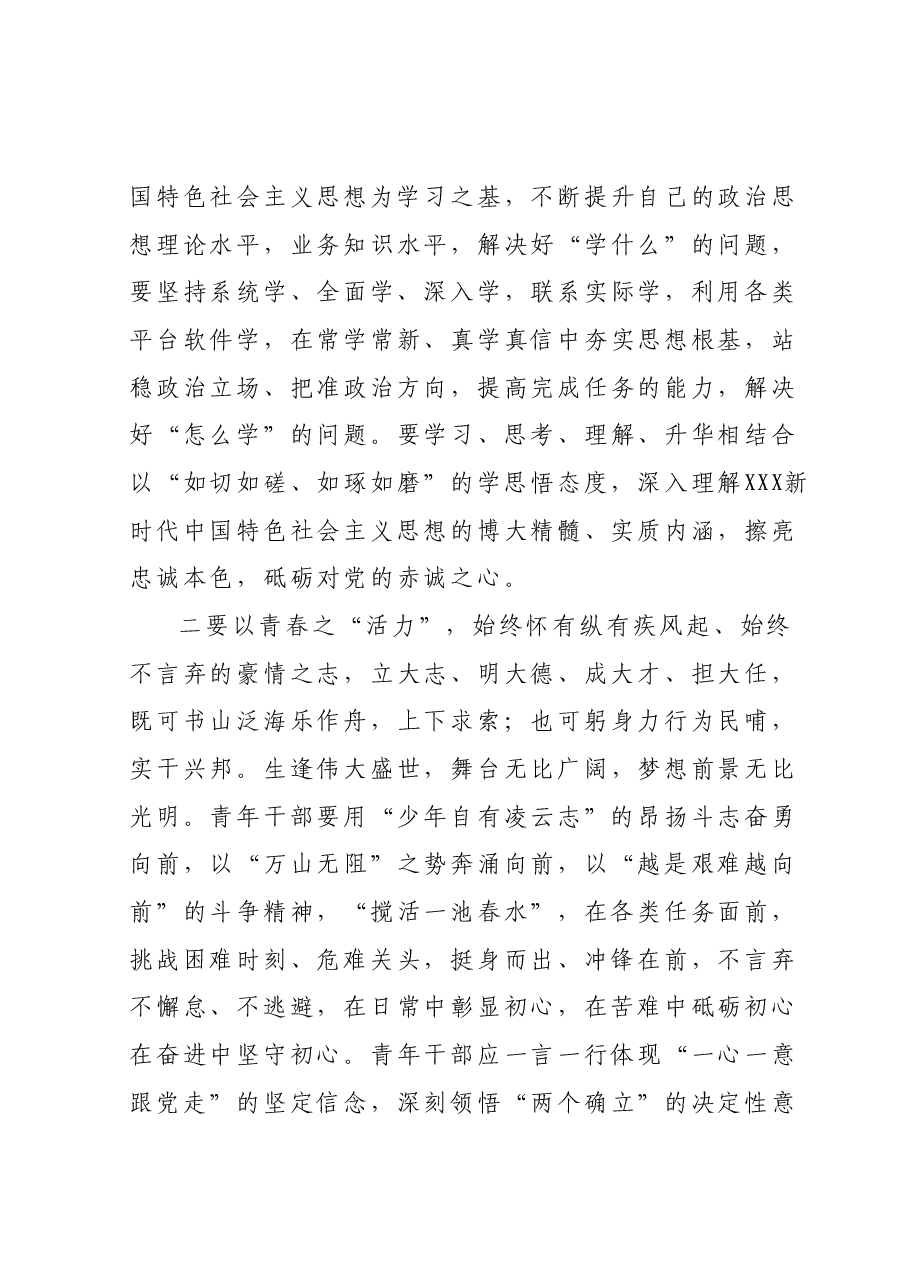 青年干部学习贯彻2023年主题教育交流发言.docx,第3页预览