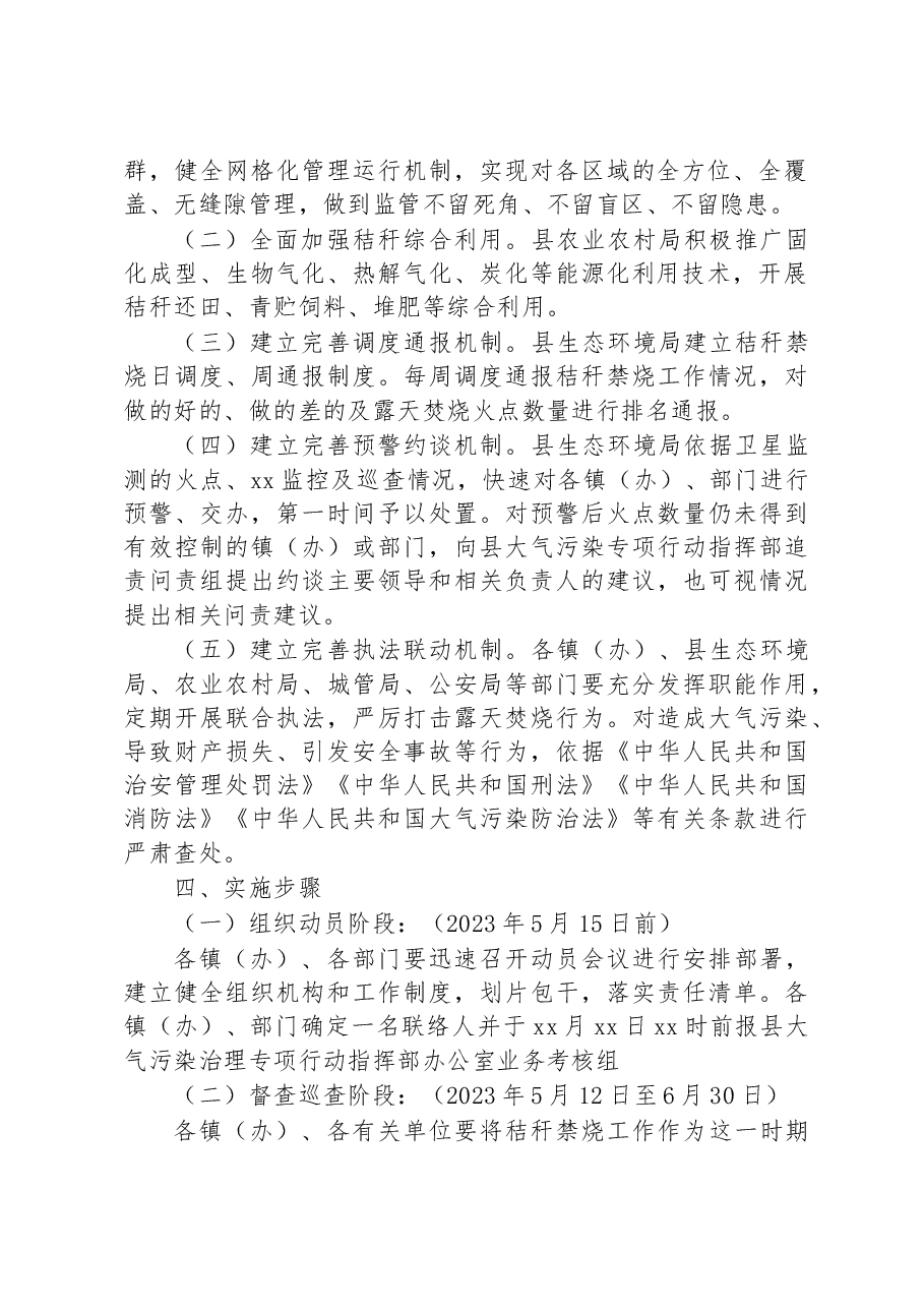 县2023年夏季秸秆禁烧工作方案.docx,第2页预览