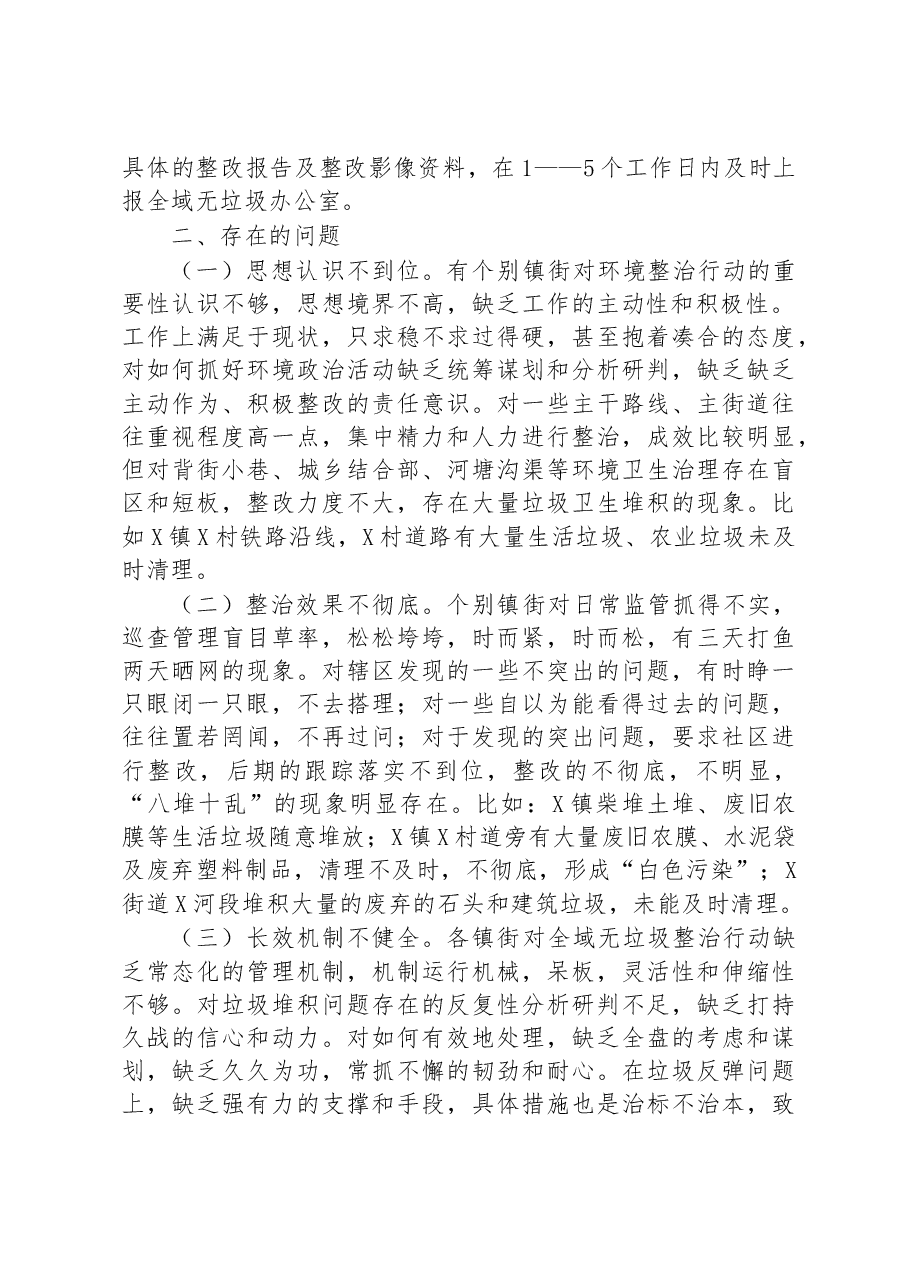 全区环境卫生综合整治专项行动开展情况汇报.docx,第2页预览
