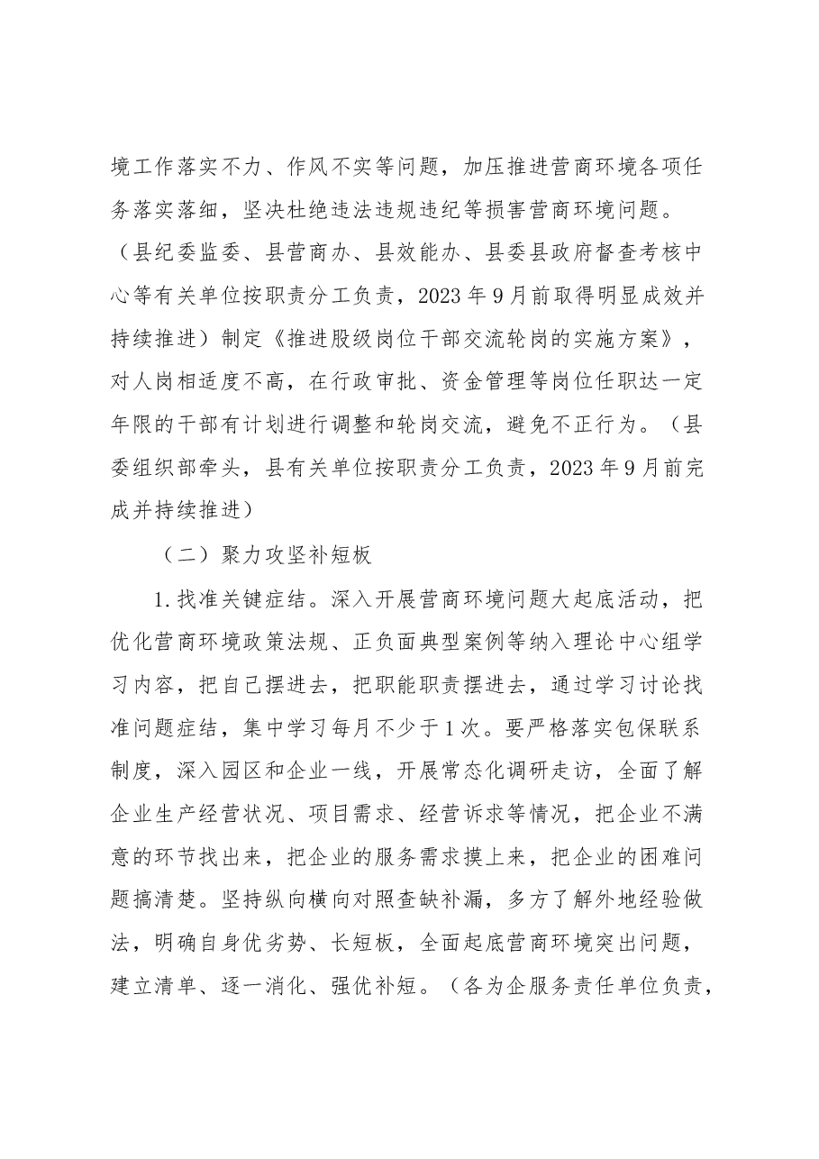 XX县创优营商环境“学先进、补短板、树品牌”活动方案.docx,第4页预览