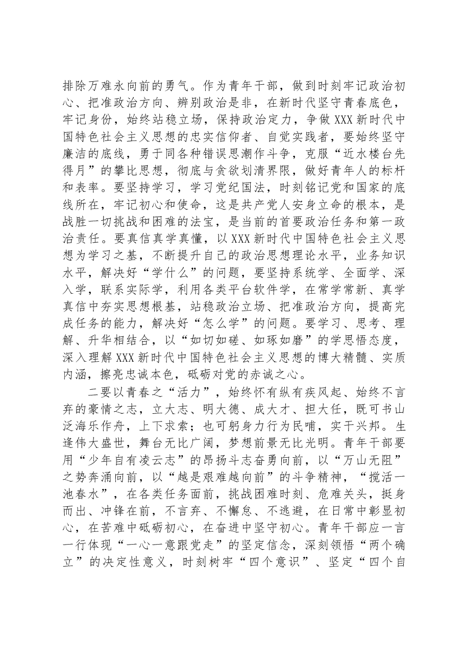 青年干部在专题读书班上的交流发言.docx,第2页预览