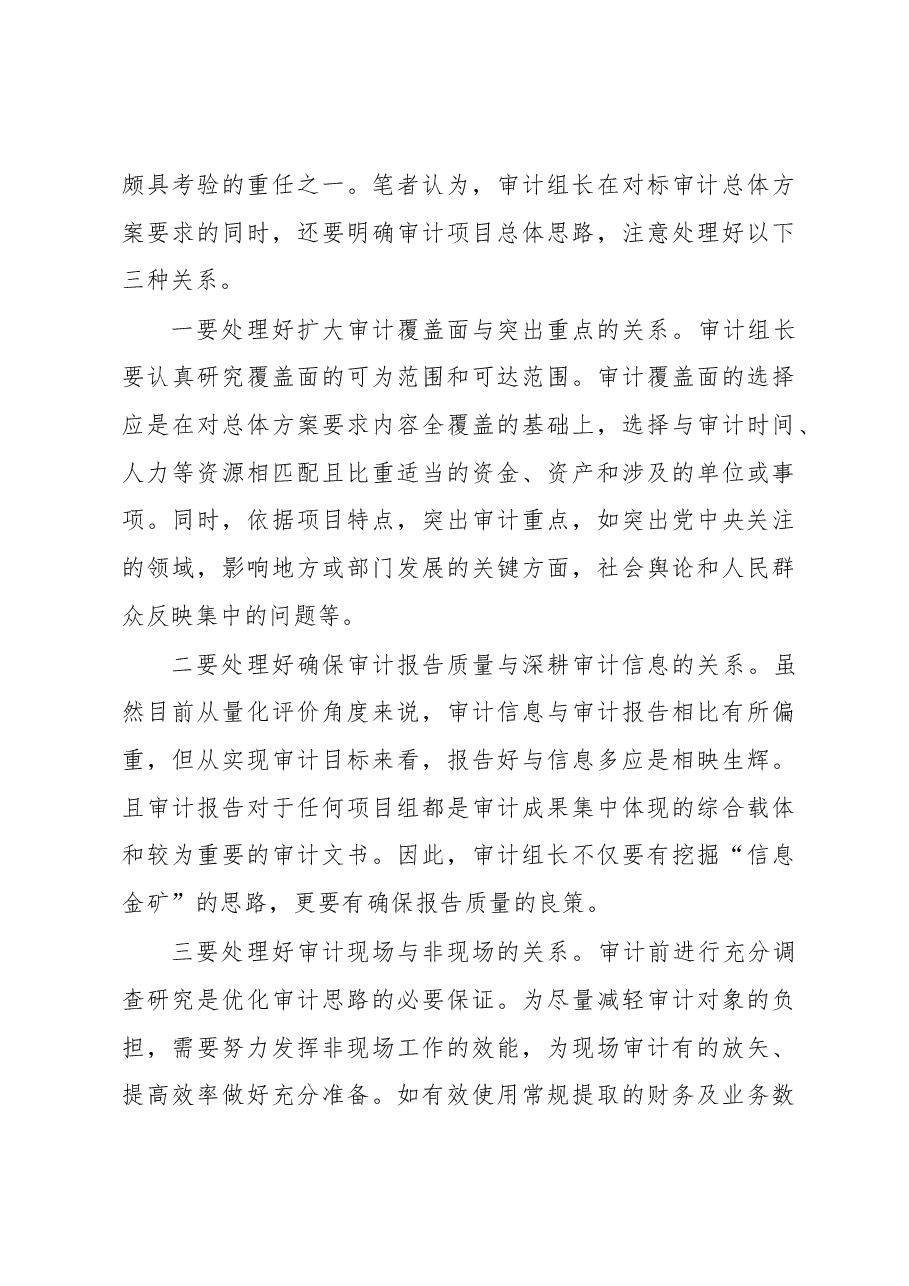 如何当好审计组长.docx,第3页预览