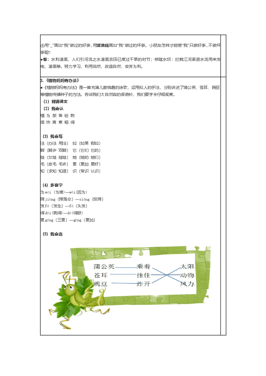 统编版语文二年级(上)1-4单元新课预习手册.doc,第3页预览