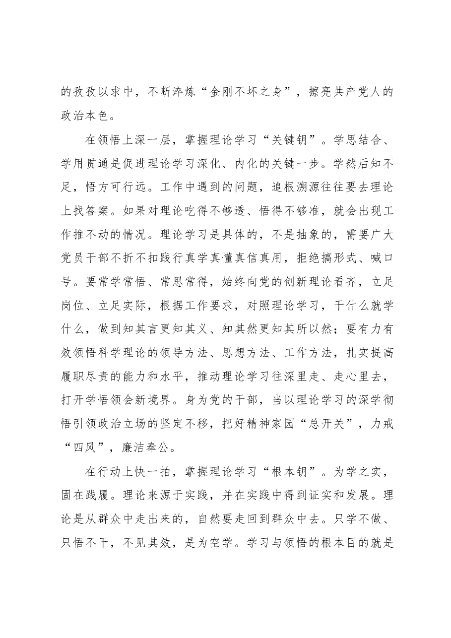 主题教育学习心得体会:握好理论学习“三把钥”.docx,第2页预览
