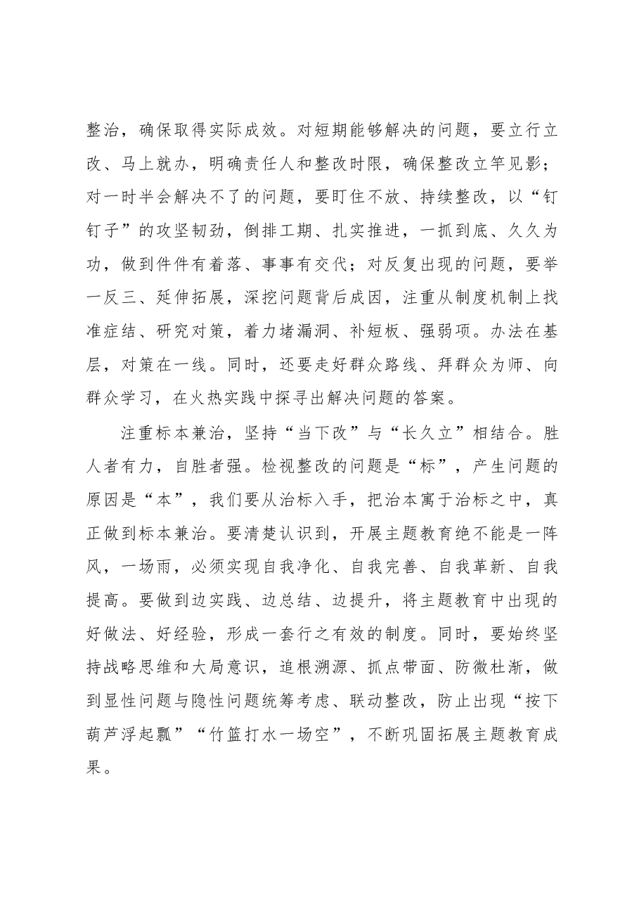 主题教育学习心得体会:将检视整改贯彻主题教育始终.docx,第3页预览