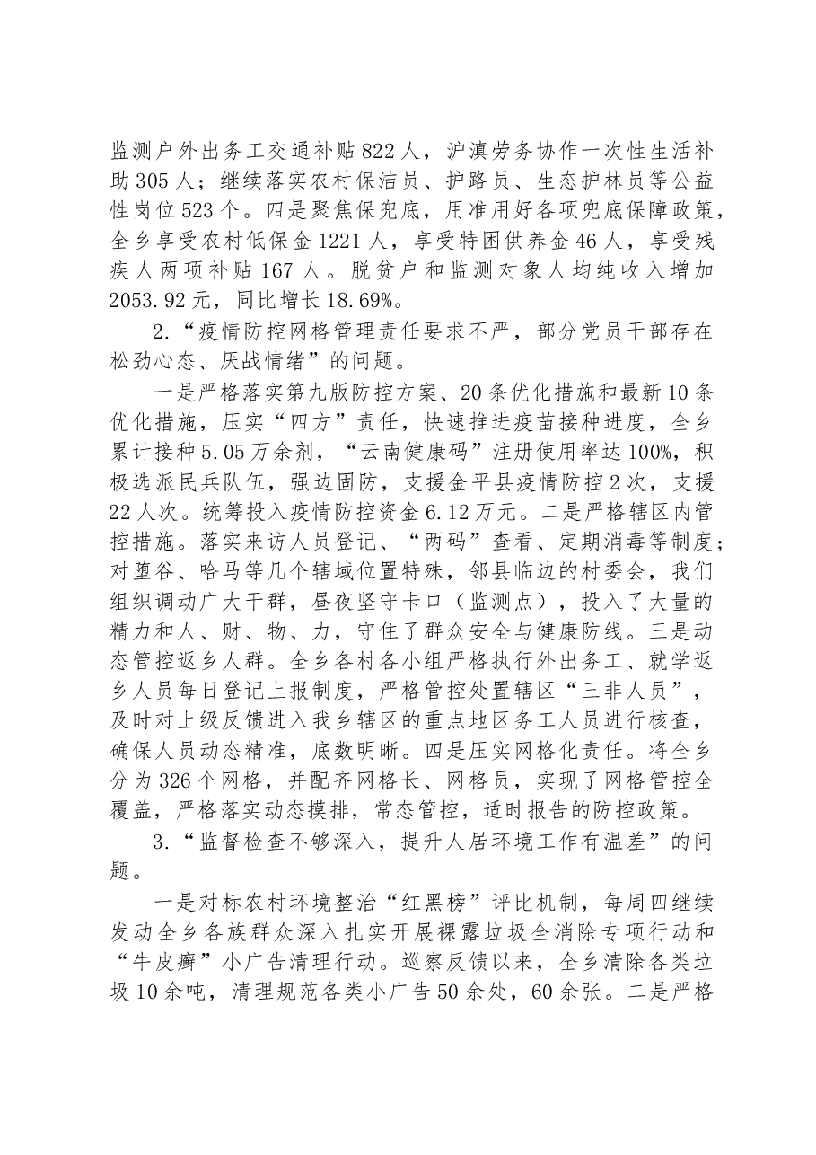 中共XX乡委员会关于巡察整改进展情况的通报.docx，第3页预览