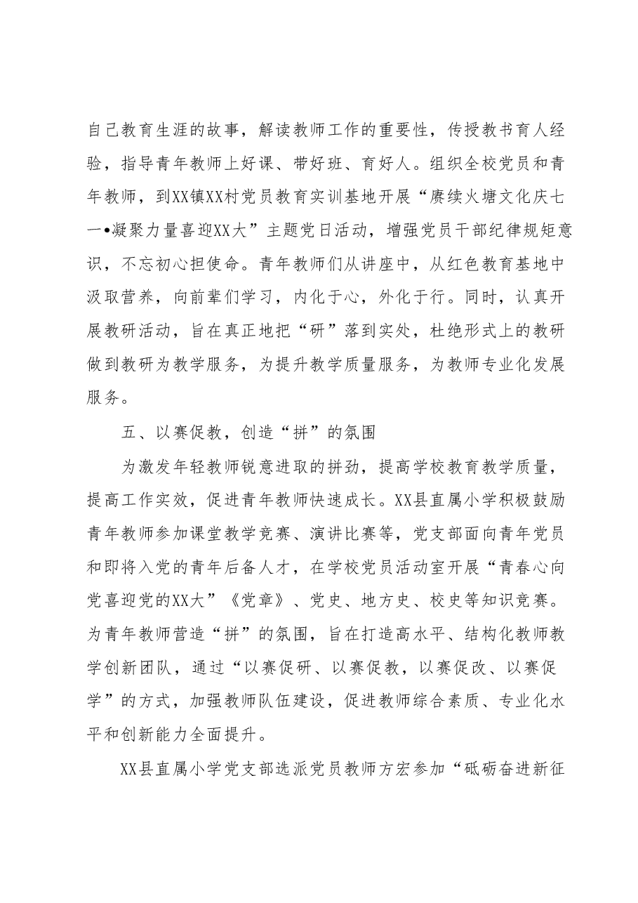 县直属小学党支部助推后备人才培养报告.docx,第3页预览