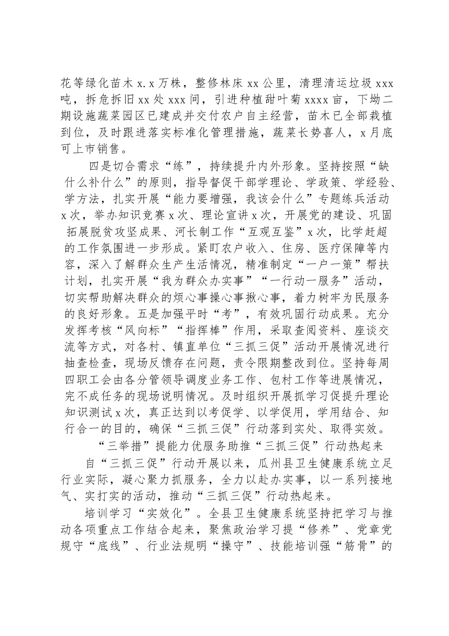 (10篇)三抓三促活动经验交流材料汇编.docx,第2页预览