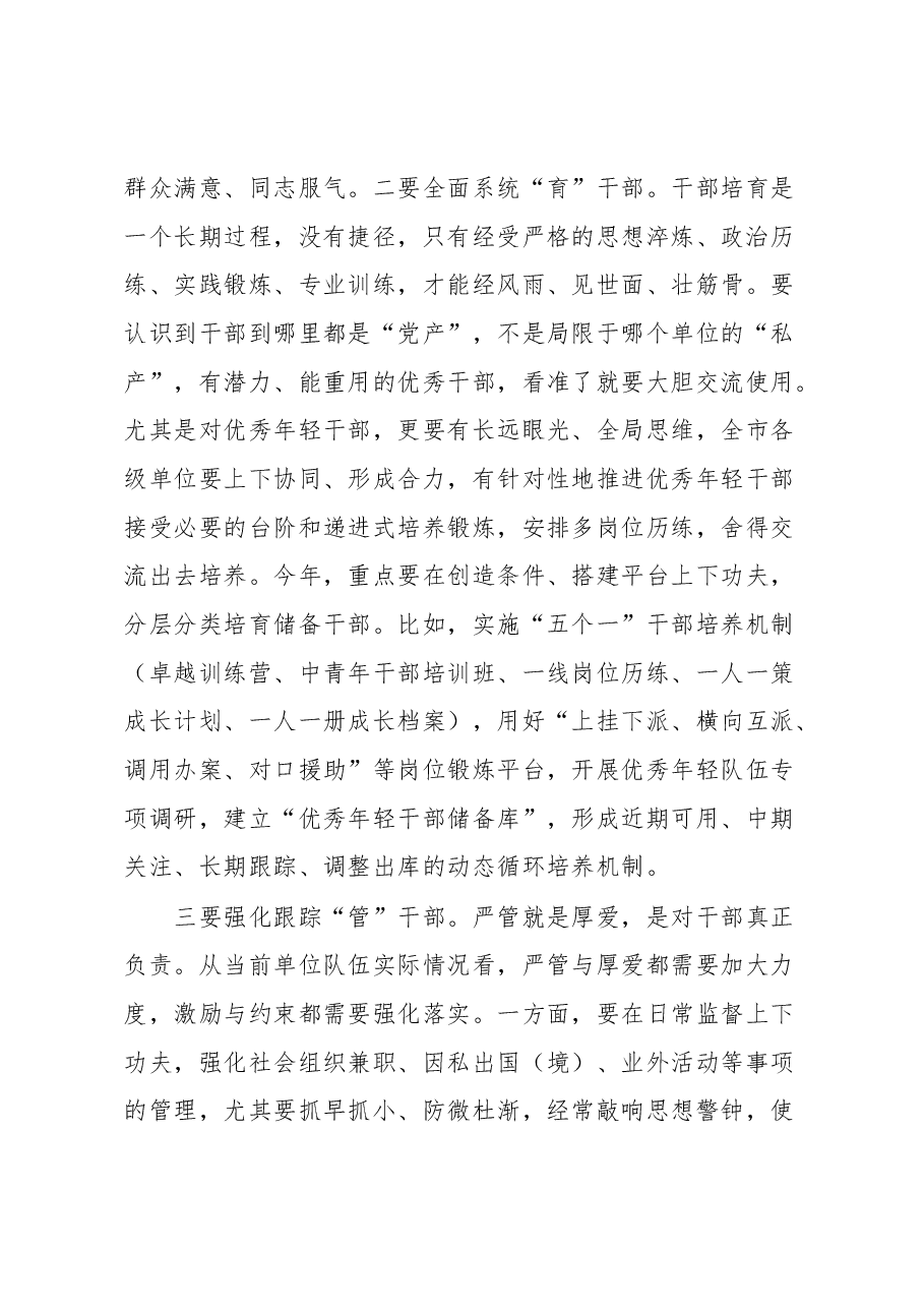 书记在全市干部队伍建设专题会上的讲话.docx,第2页预览