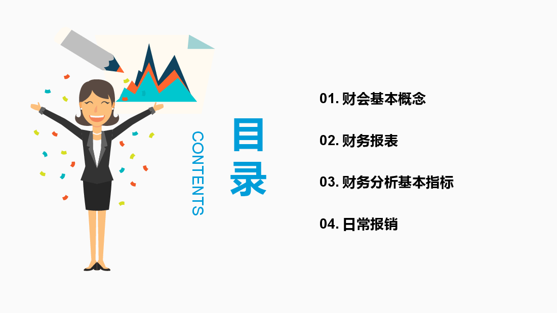 蓝色简约财务人员入职培训PPT模板.pptx,第2页预览