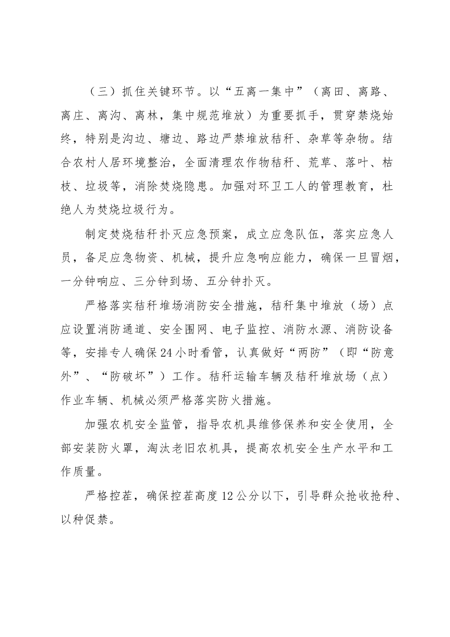 2023年镇午季秸秆禁烧和综合利用工作实施方案.docx,第3页预览