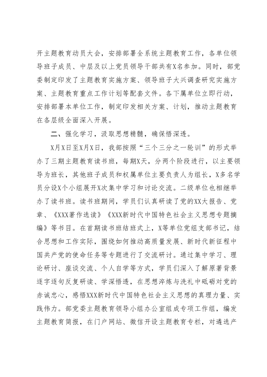 2023年主题教育情况总结汇报.docx，第2页预览