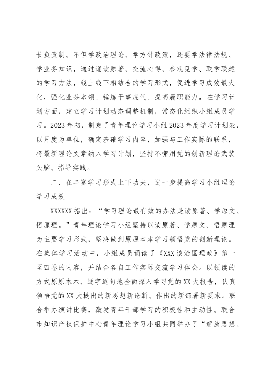 在全市青年理论学习小组工作会议上的汇报发言.docx,第2页预览