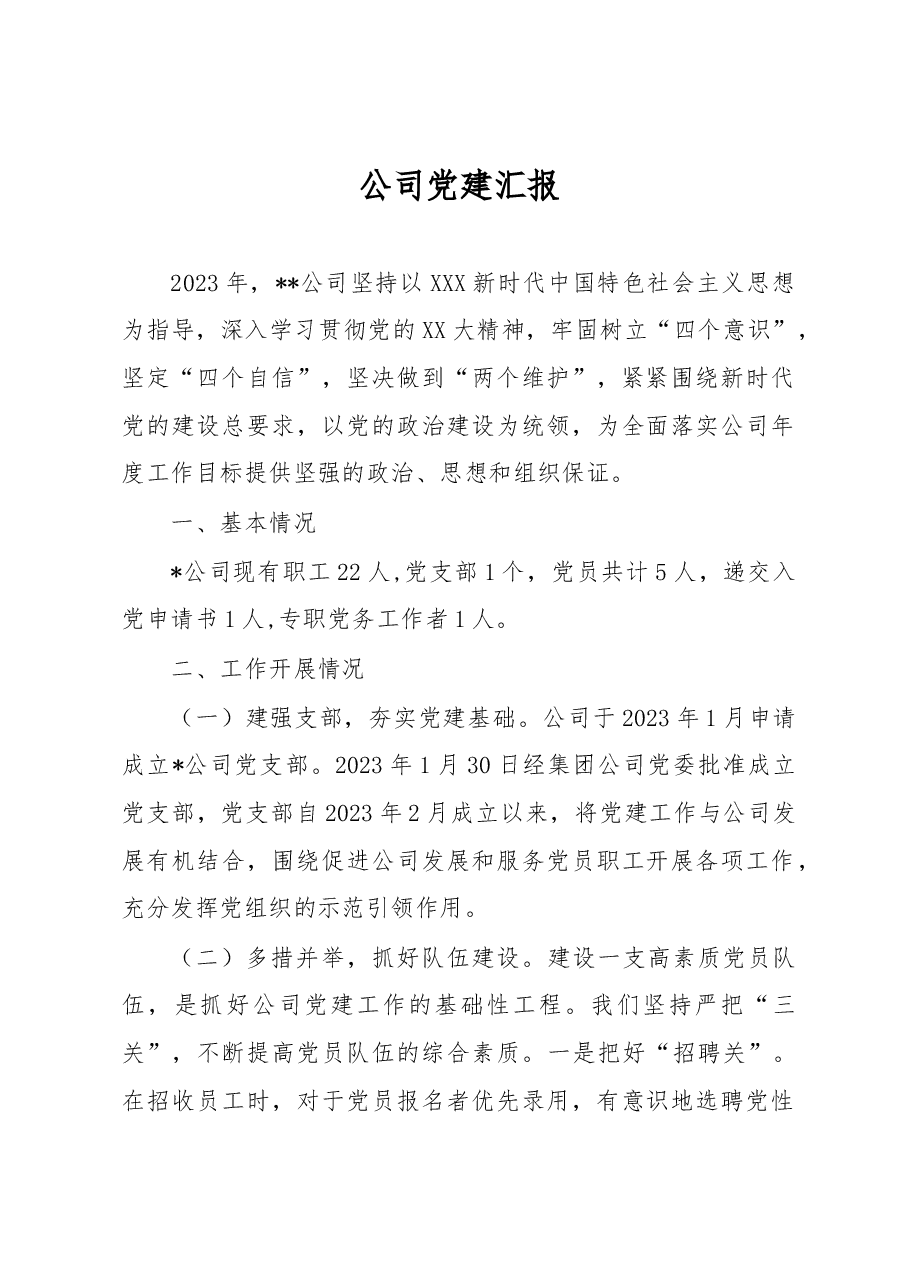 公司党建汇报.docx,第1页预览