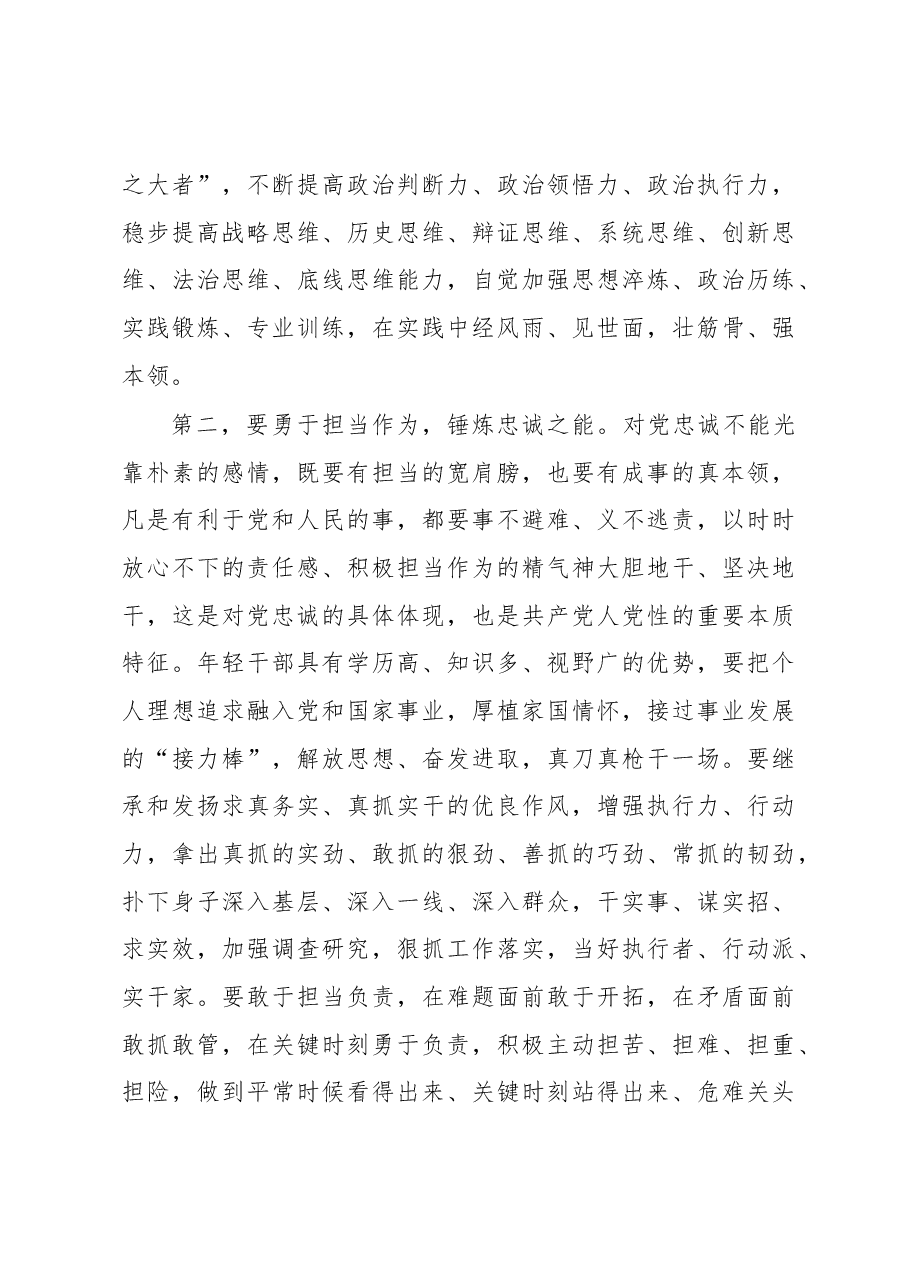 年轻干部专题党课：用实际行动体现对党忠诚.docx，第3页预览