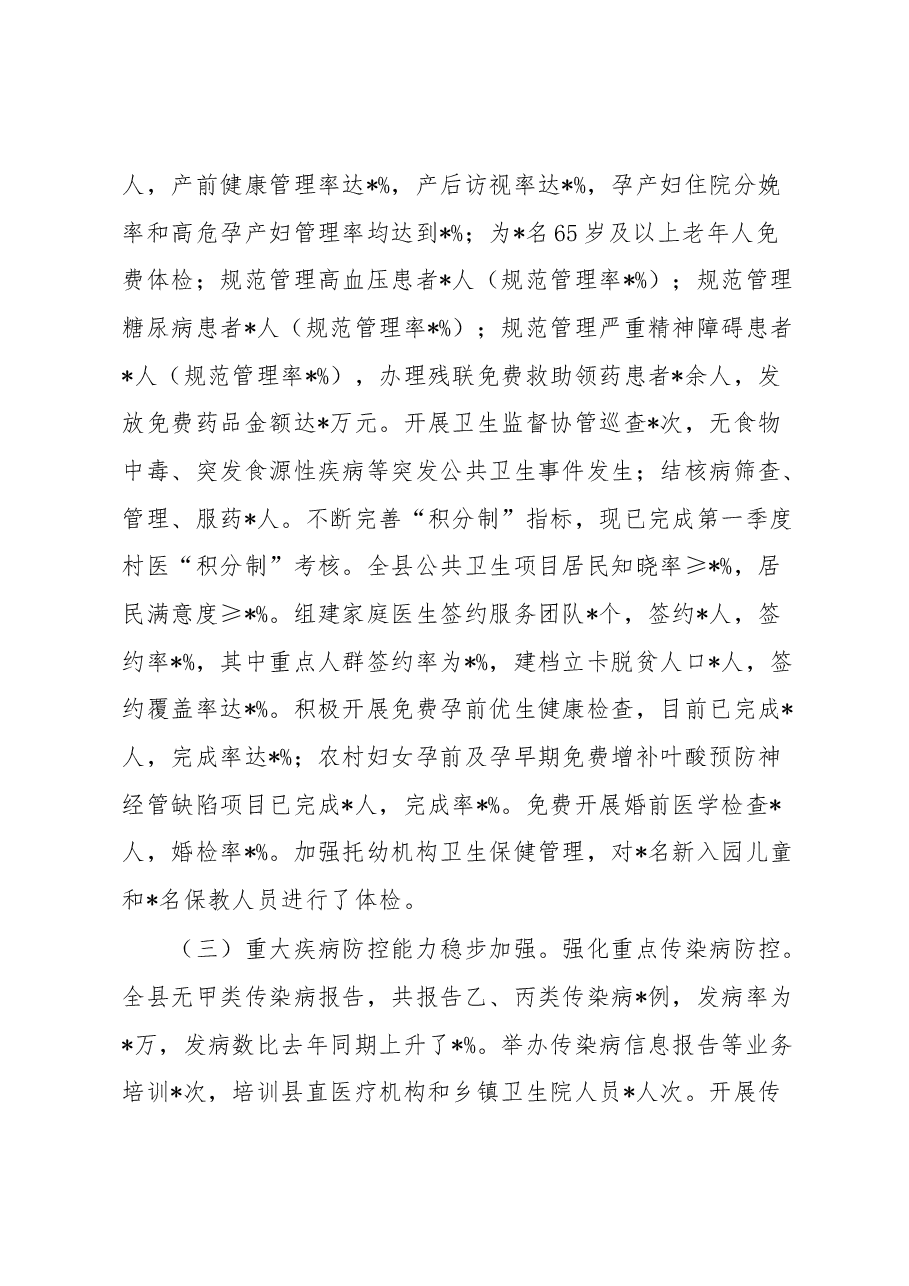 县卫生健康局2023年上半年工作总结及下半年工作计划.docx,第3页预览