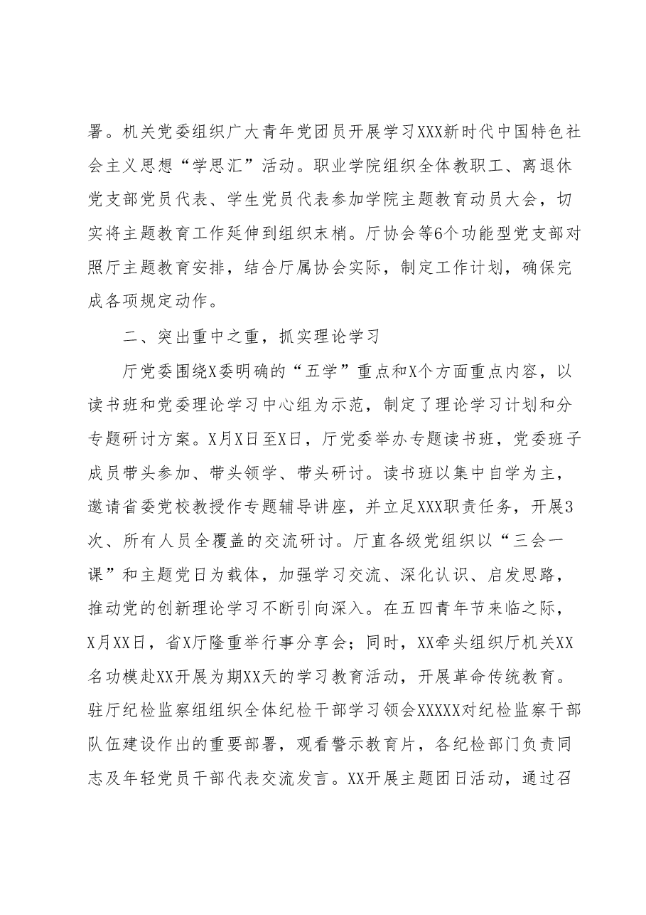 2023年主题教育整体工作进展情况的报告.docx,第2页预览