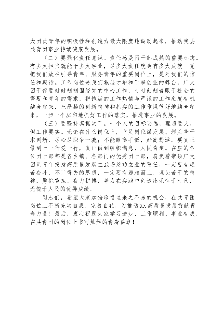 在全县共青团干部专题培训班上的讲话.docx,第4页预览
