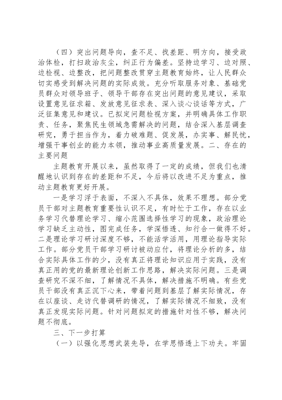 关于主题教育工作会议阶段性情况汇报材料.docx,第3页预览