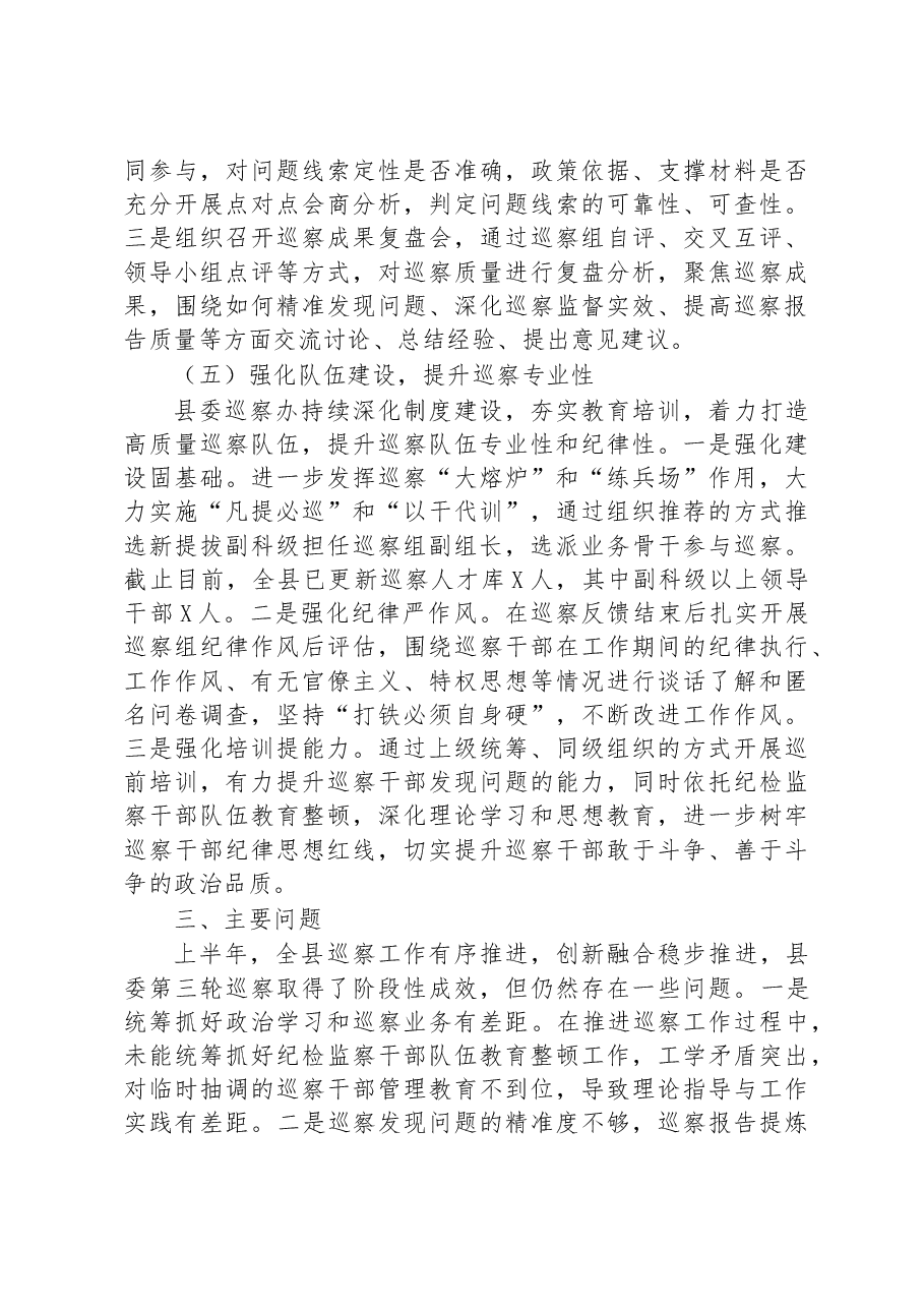 2023年巡察办半年工作总结.docx,第3页预览