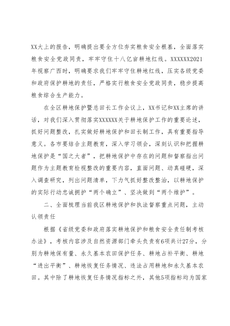 在全区耕地保护和执法督察工作推进会议上的讲话.docx,第2页预览