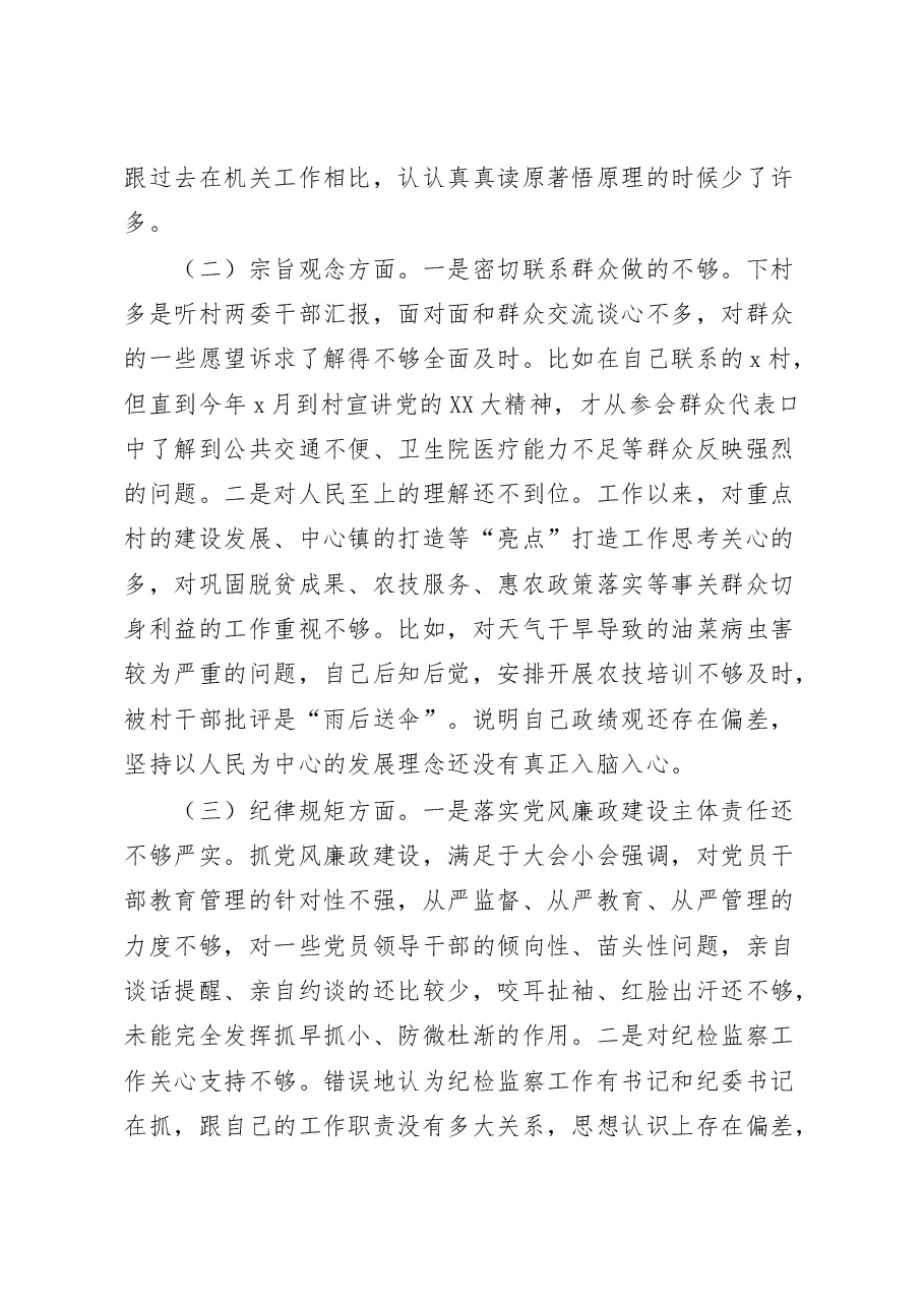 乡镇党委副书记个人党性分析报告.docx,第2页预览