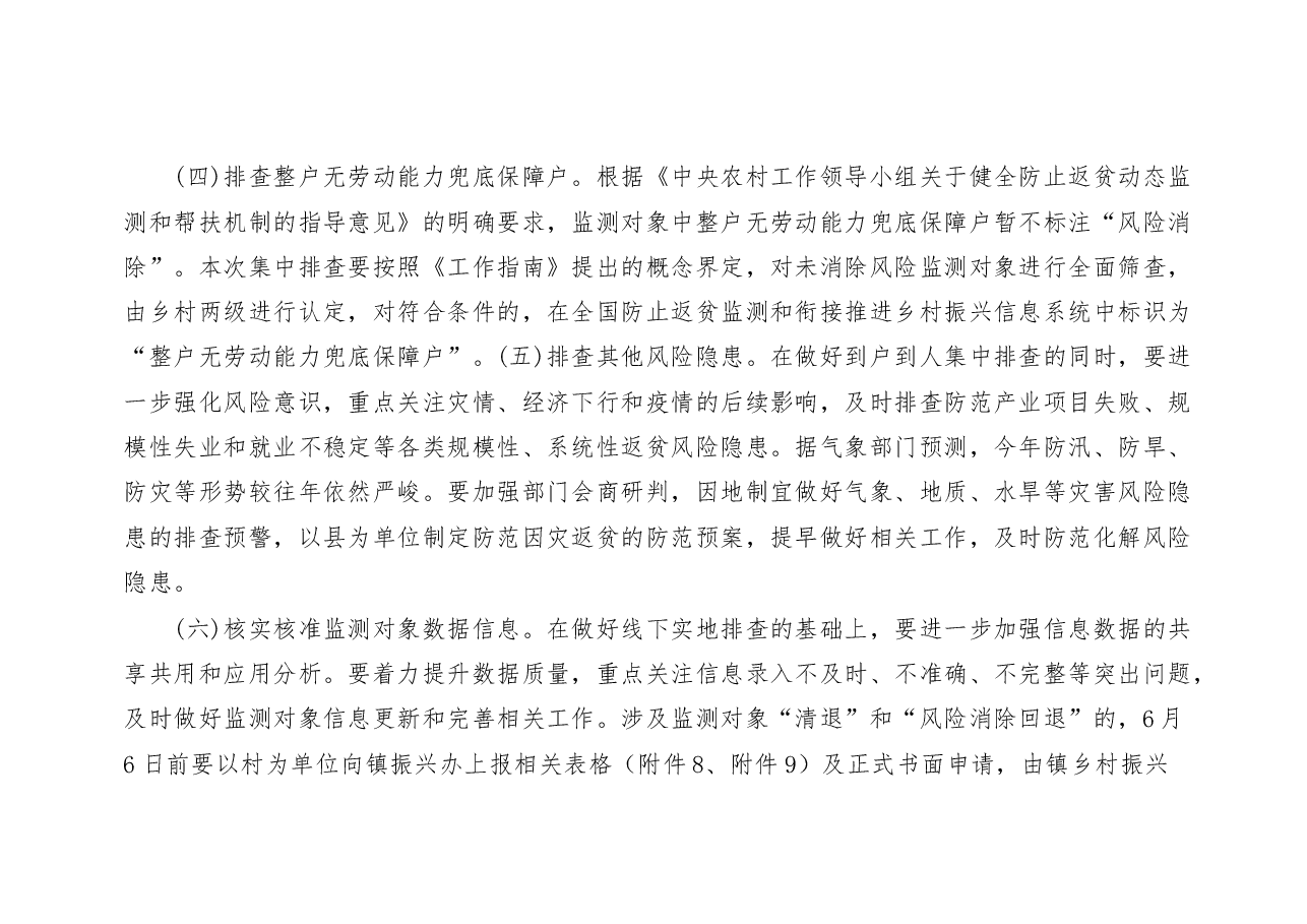 麻良村2023年防止返贫监测帮扶集中排查工作方案(定).docx,第4页预览