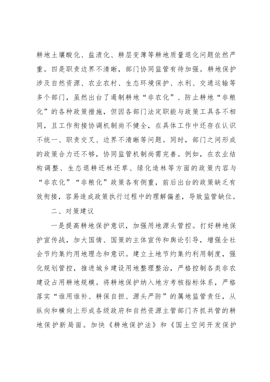 当前耕地保护监管面临的问题及对策建议.docx,第3页预览