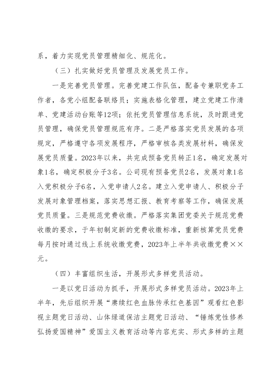 公司上半年党建工作总结及下半年计划.docx，第3页预览