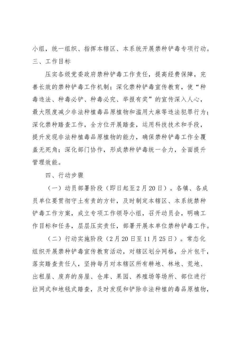 2023年县禁种铲毒专项行动工作实施方案.docx,第2页预览