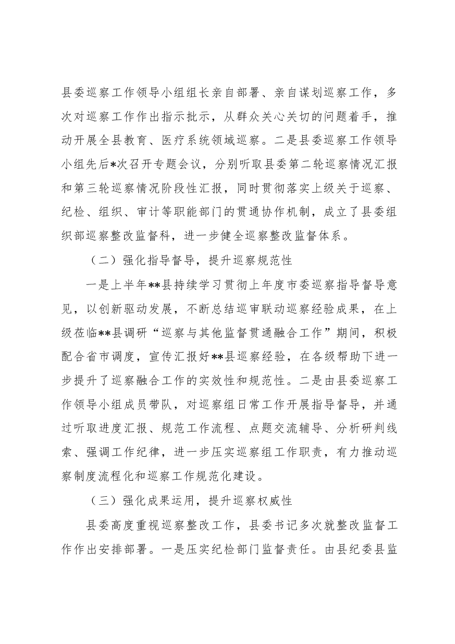 2023年度巡察巡视上半年工作总结.docx,第2页预览